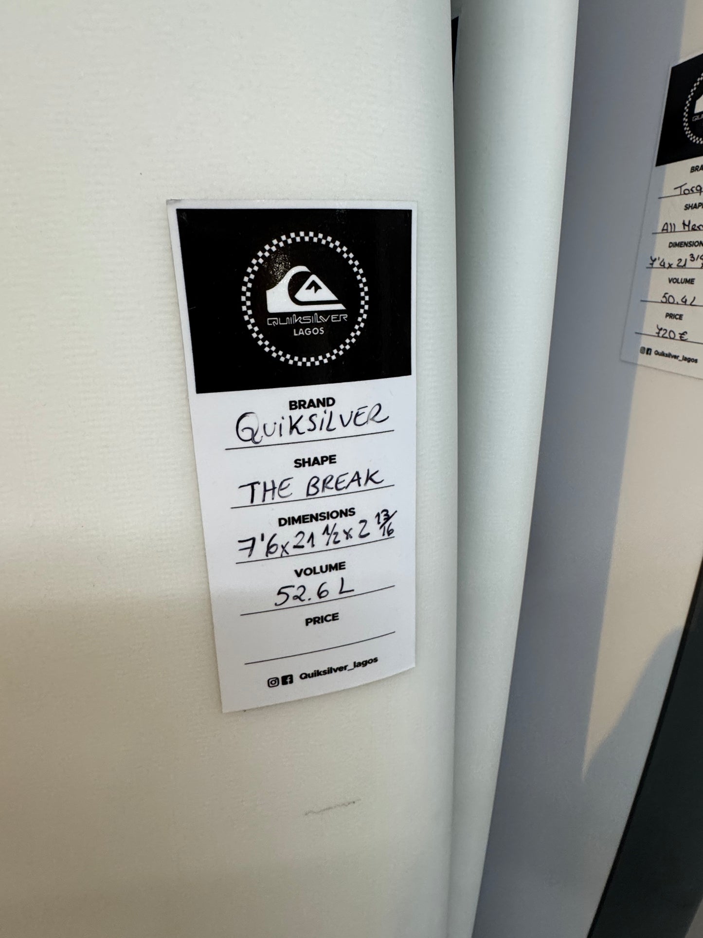 Quiksilver “The Break” 7’6” Minimal