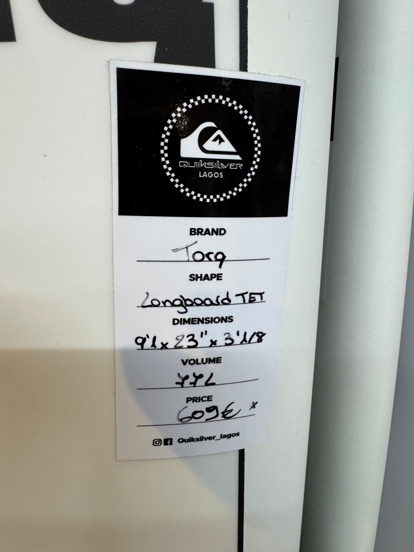 Torq Longboard 9’1” Epoxy