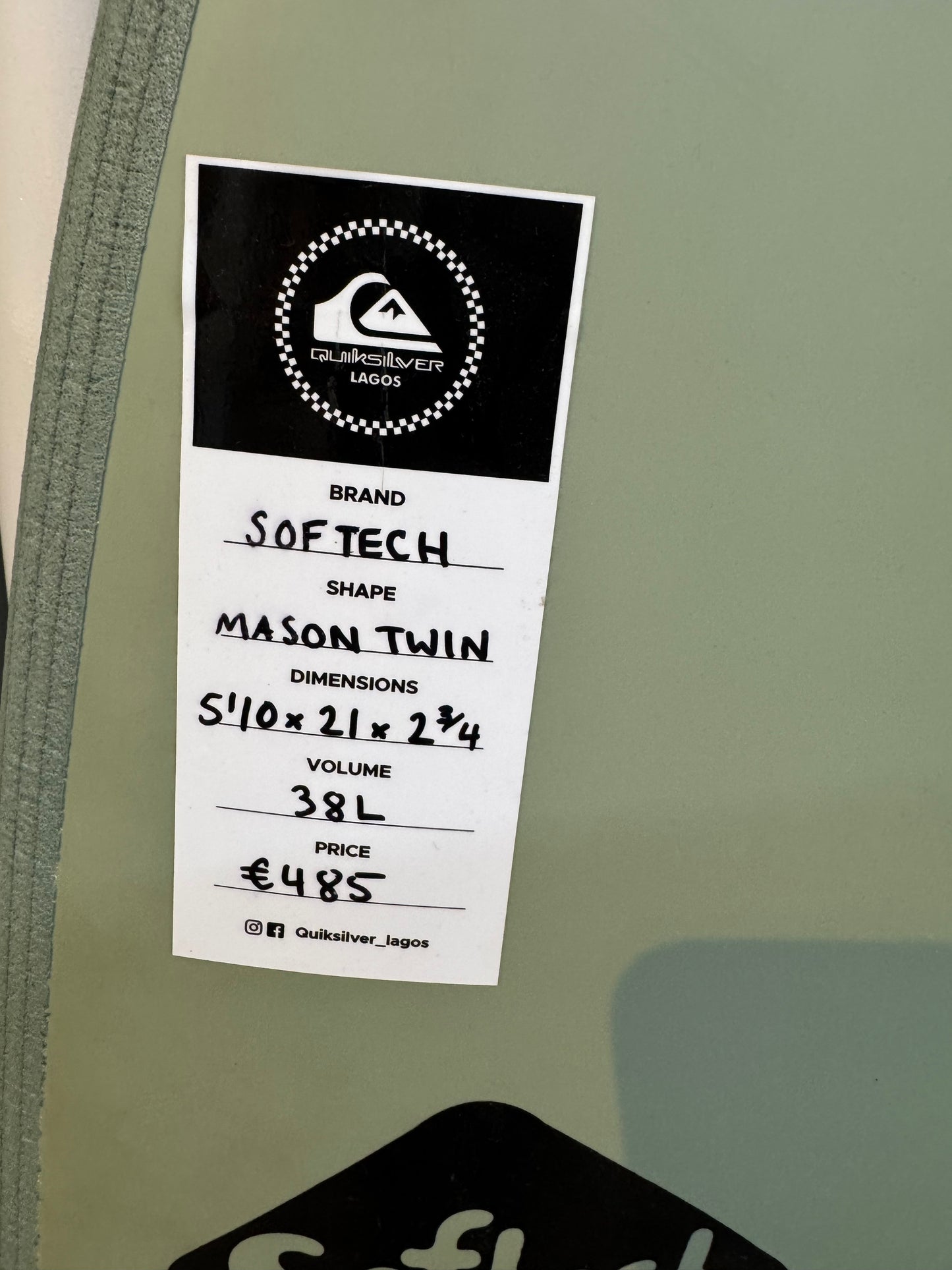 Soft Tech Mason Twin 5’10”